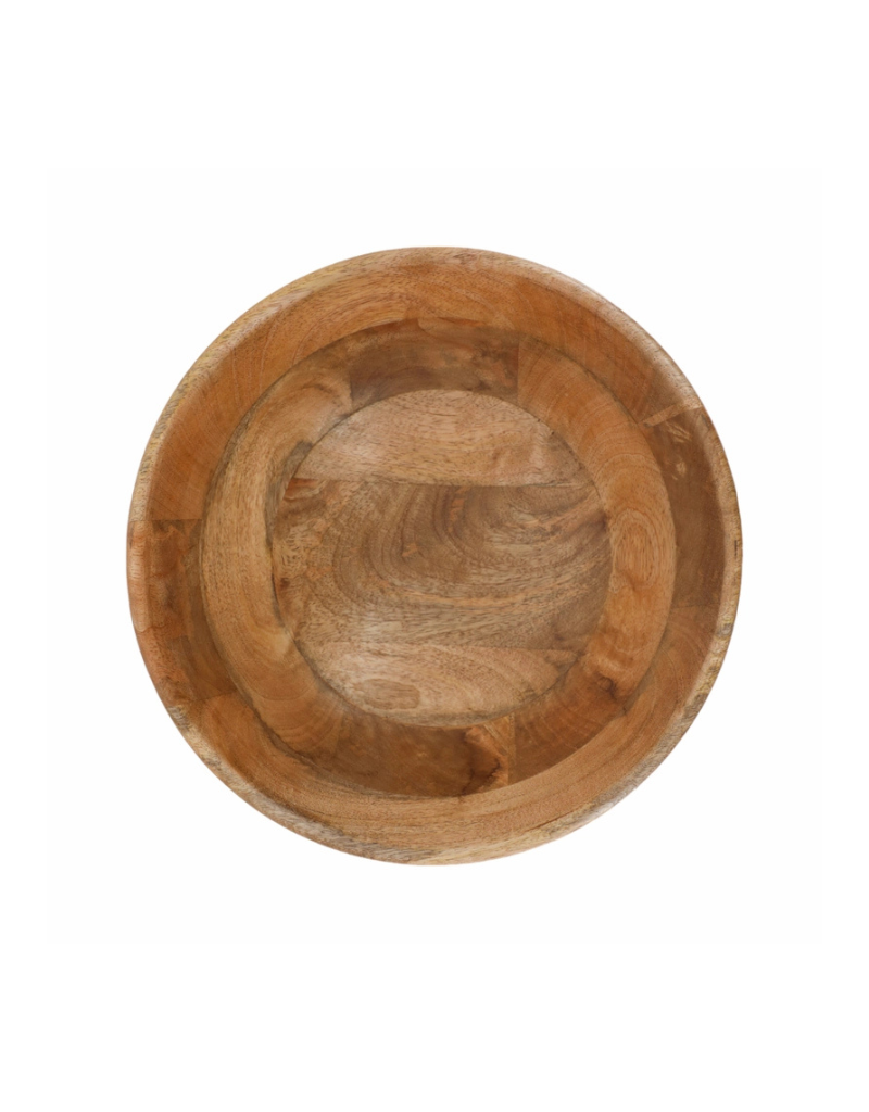 Natural Wood Bowl with Rounded Feet