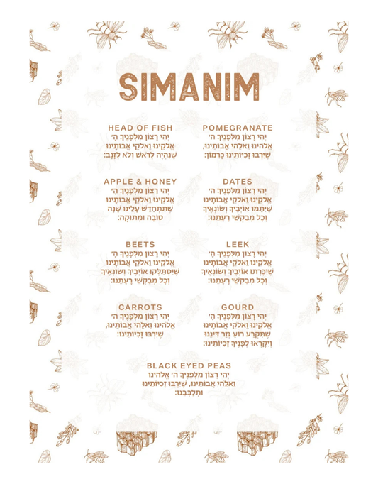 Rosh Hashanah Simanim Cards