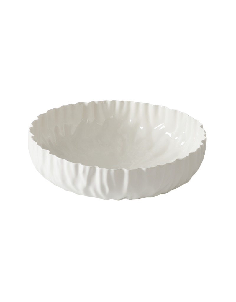 Pleated Extra Large Shallow Bowl