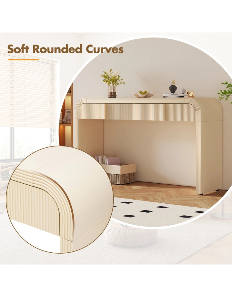 Apricot Cream Modern Console Table