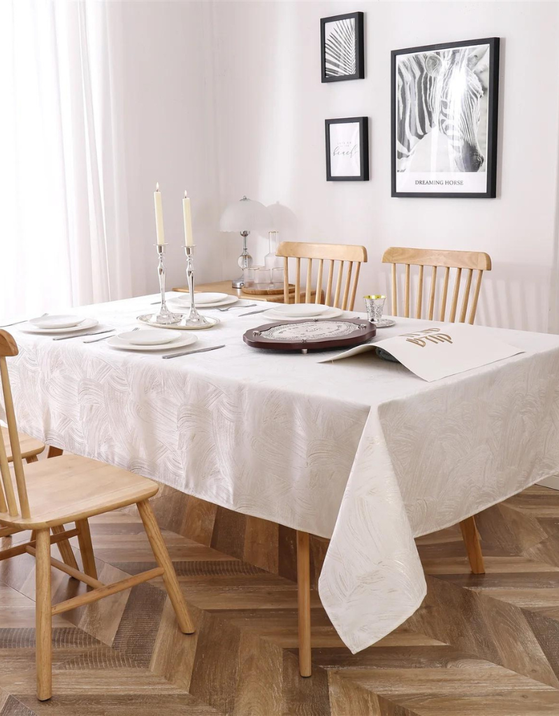 Jacquard Sketch Gold Tablecloth #1366