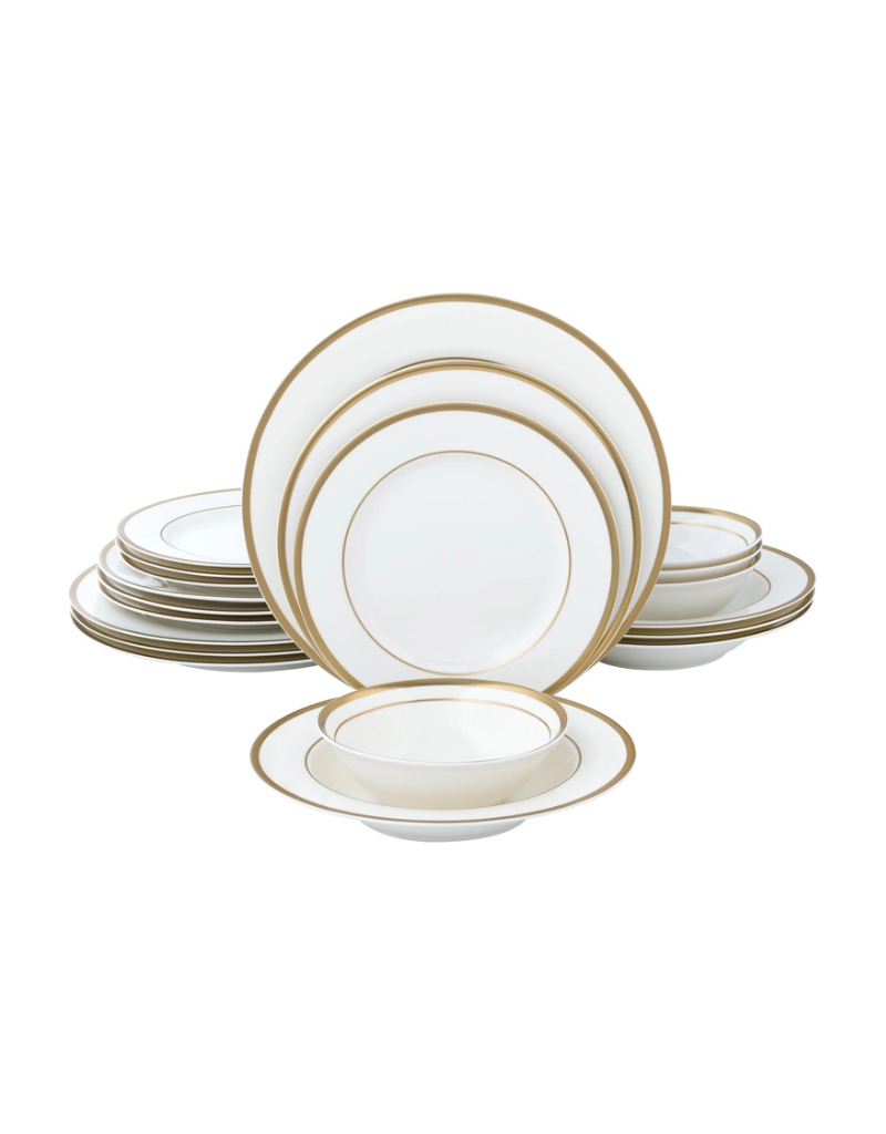 Gail White 20pc Bone China Dinnerware Set