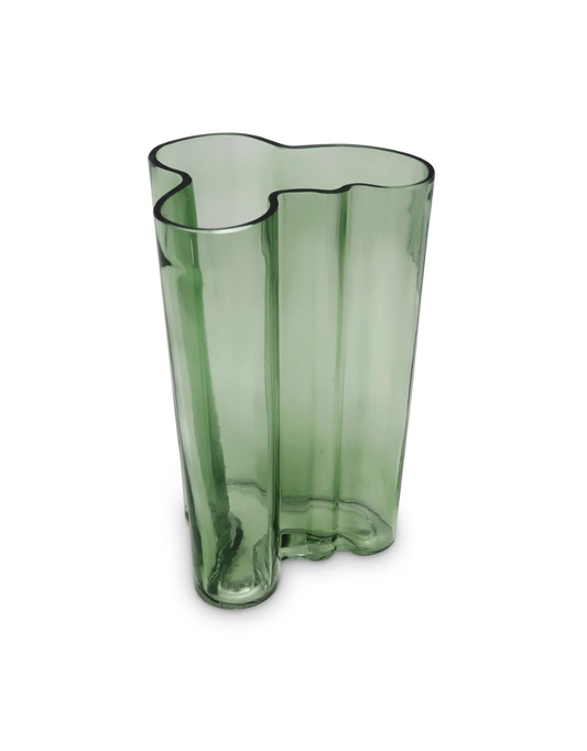 Green Tinted Curved Vase