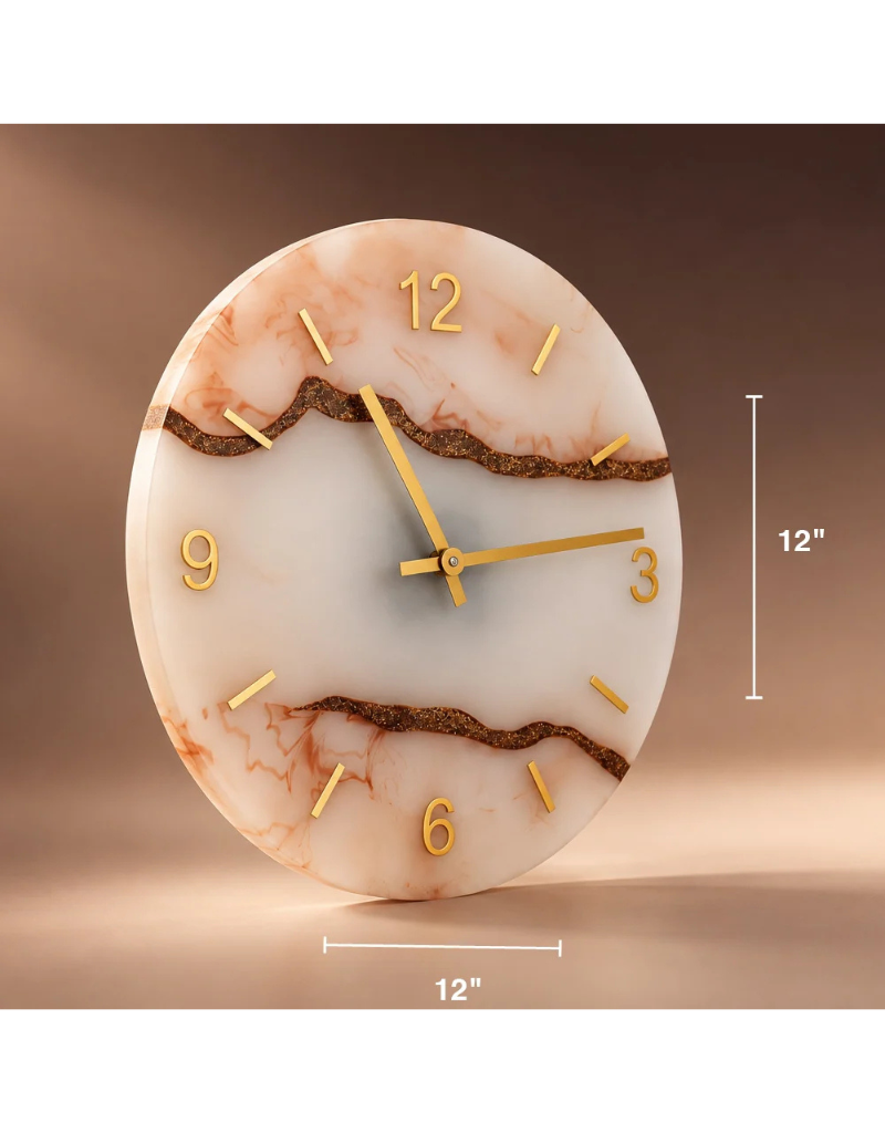 Resin Marble Wall Clock