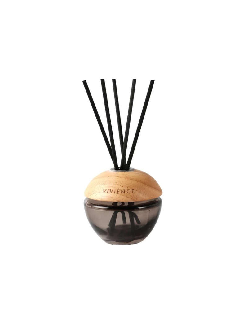 Round Modern Wood Reed Diffuser - Lily of the Valley