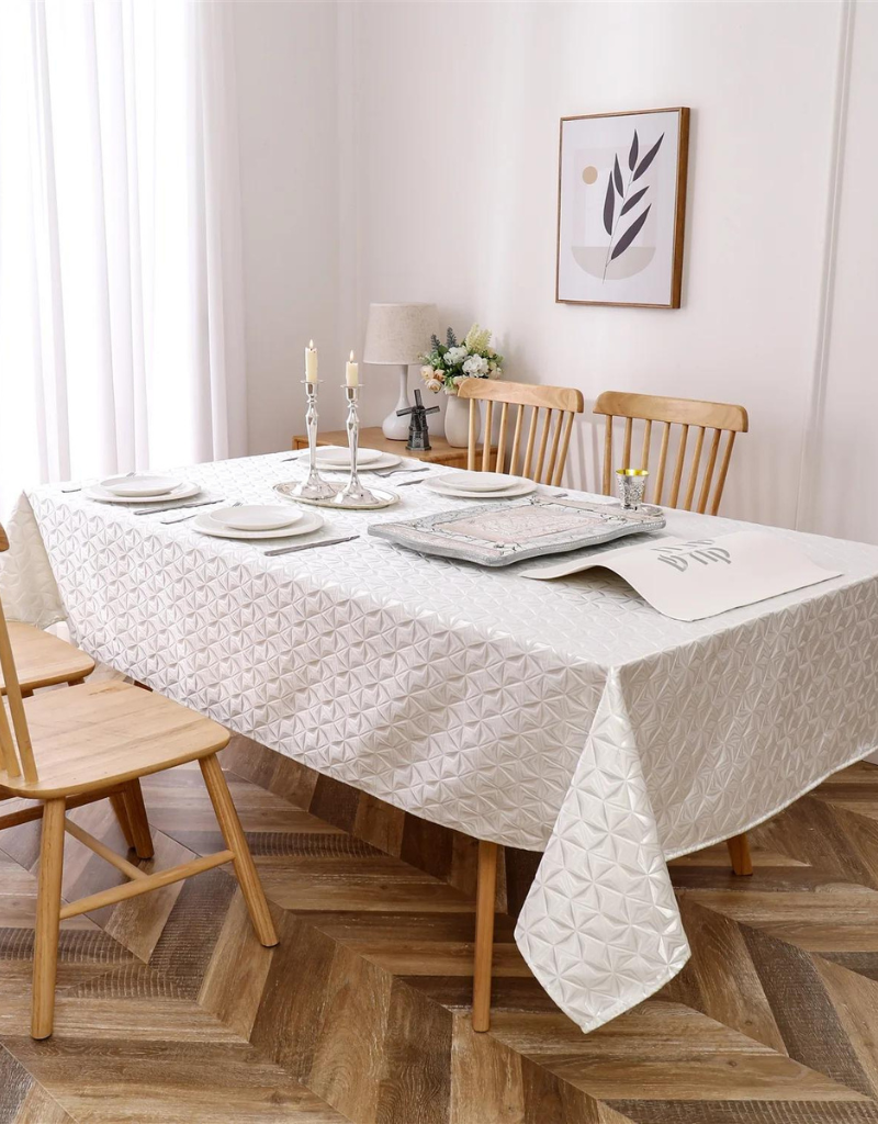 Jacquard Exquisite Silver Tablecloth #1360