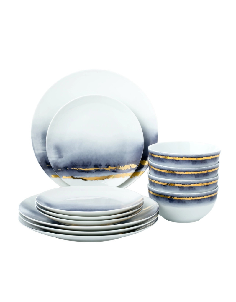 Lazuli 12pc Porcelain Dinnerware Set