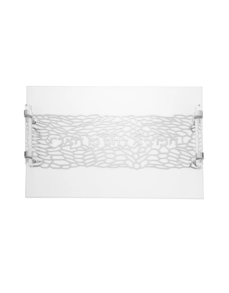 Acrylic Challah Tray with Cylinder Handles (options)