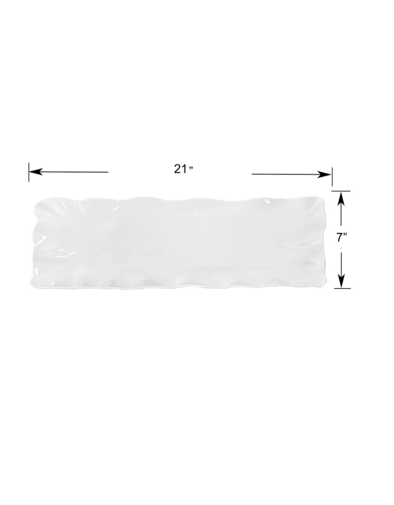White Melamine Rectangular Tray