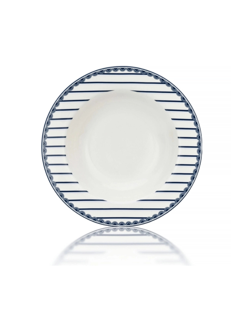 Vintage Indigo 24pc Porcelain Dinnerware set