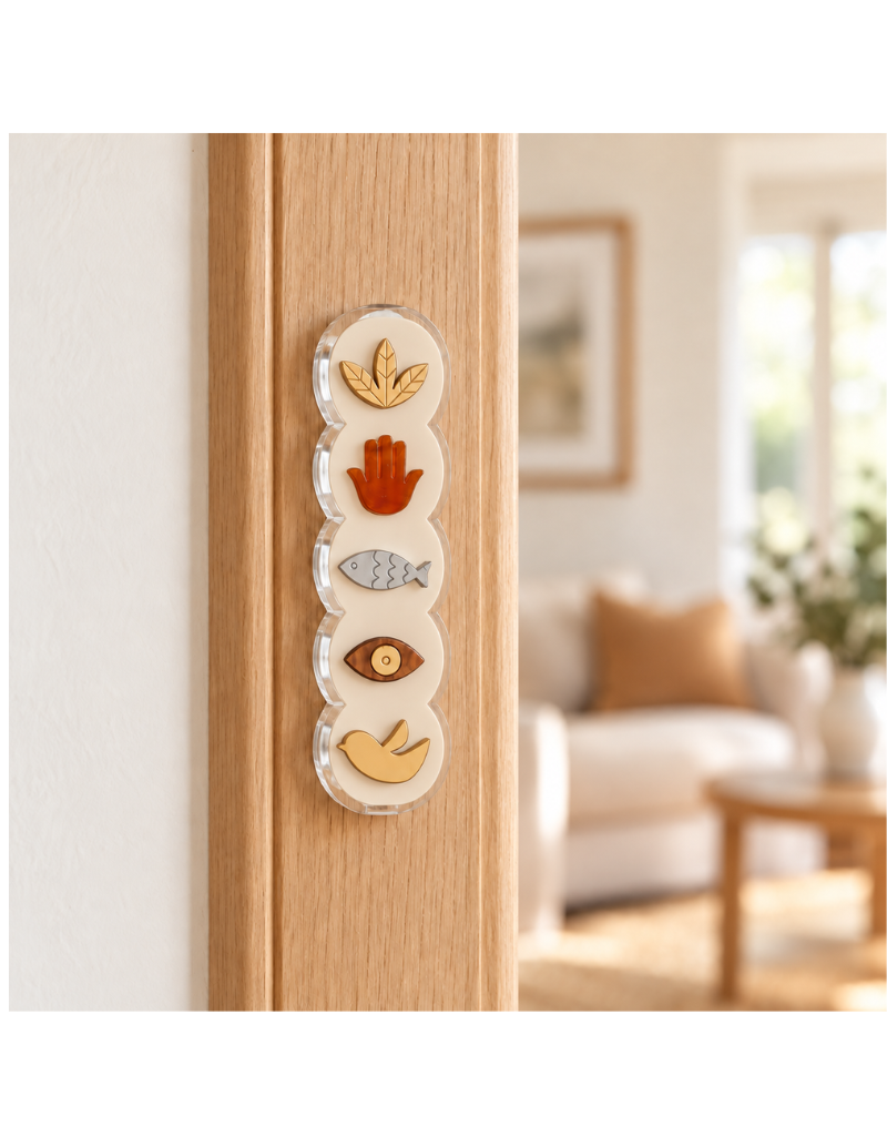 Acrylic Hamsa Mezuzah Case