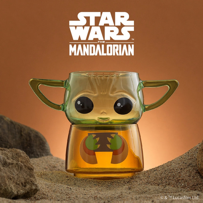 Star Wars Mandalorian The Child Glass Mug, Set of 2