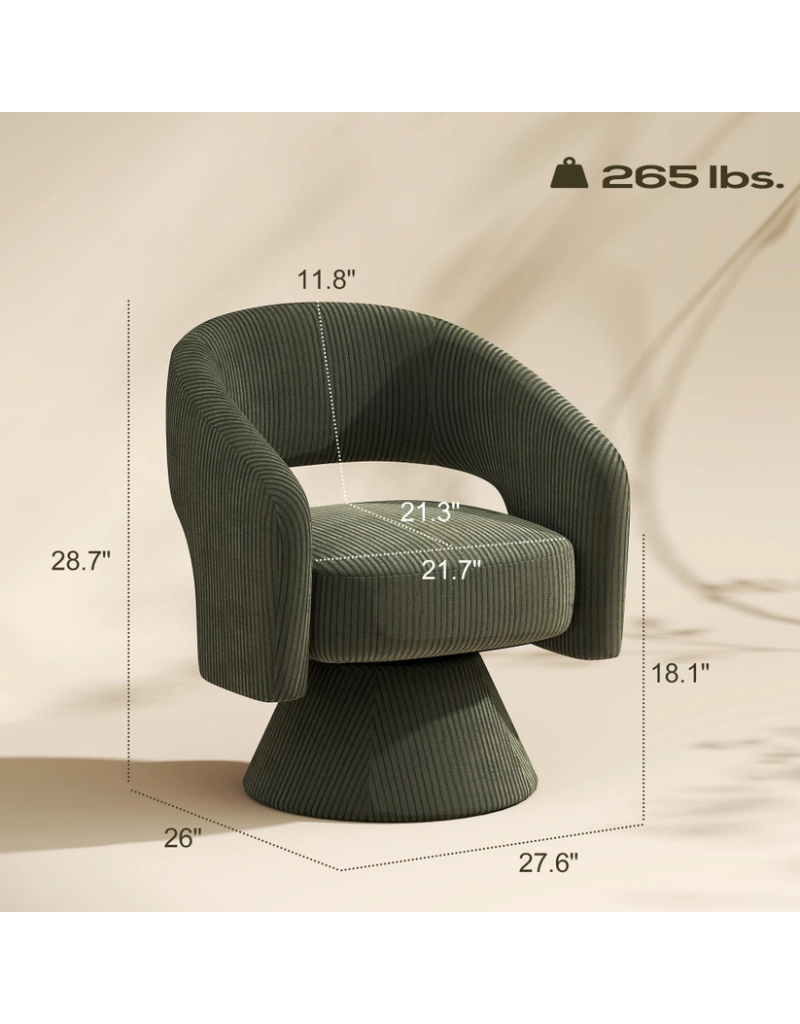 Swivel Barrel Accent Chair