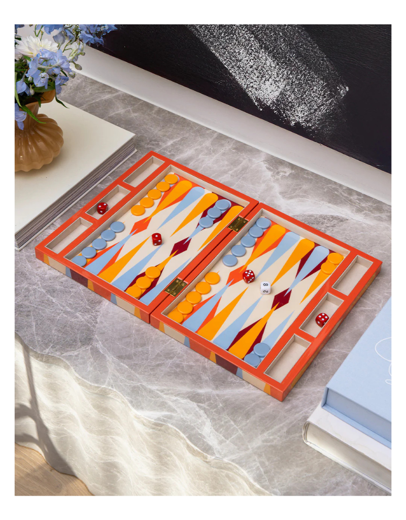 Lacquered Backgammon Game Set