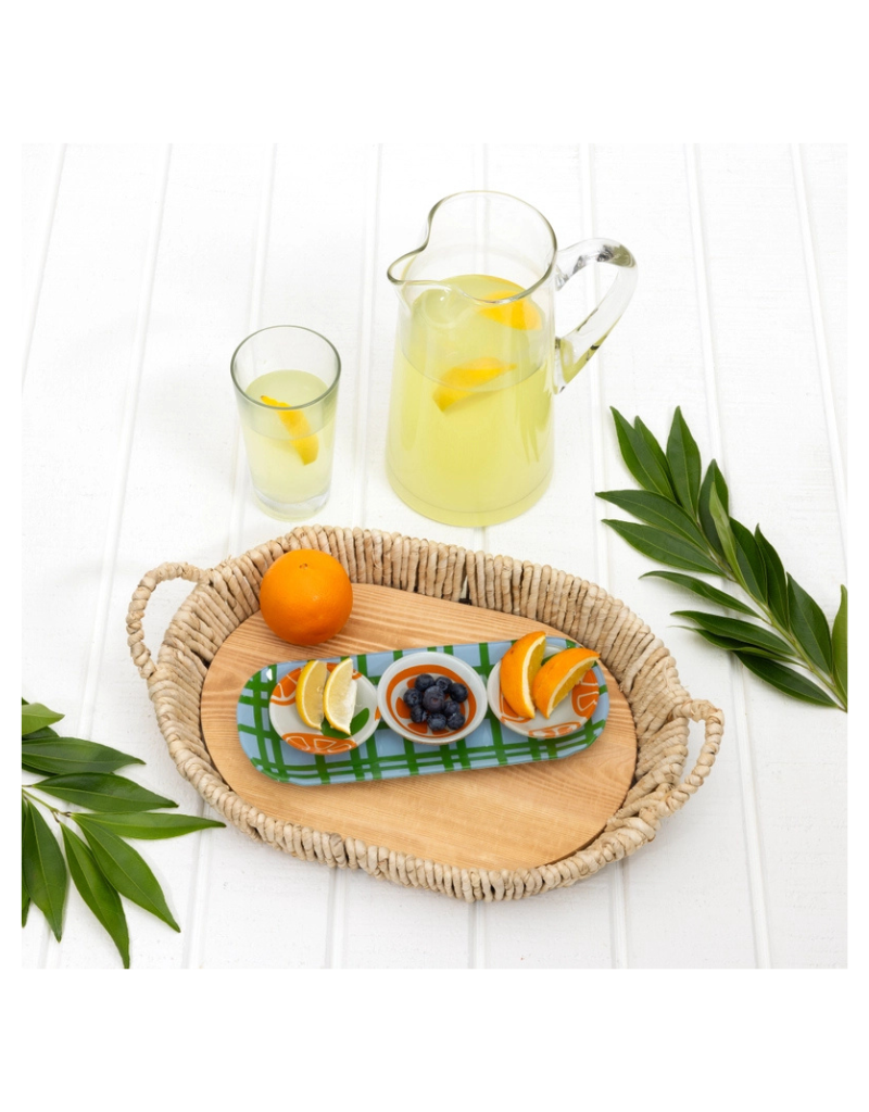 Fruit Glass Serving Tray with Bowls