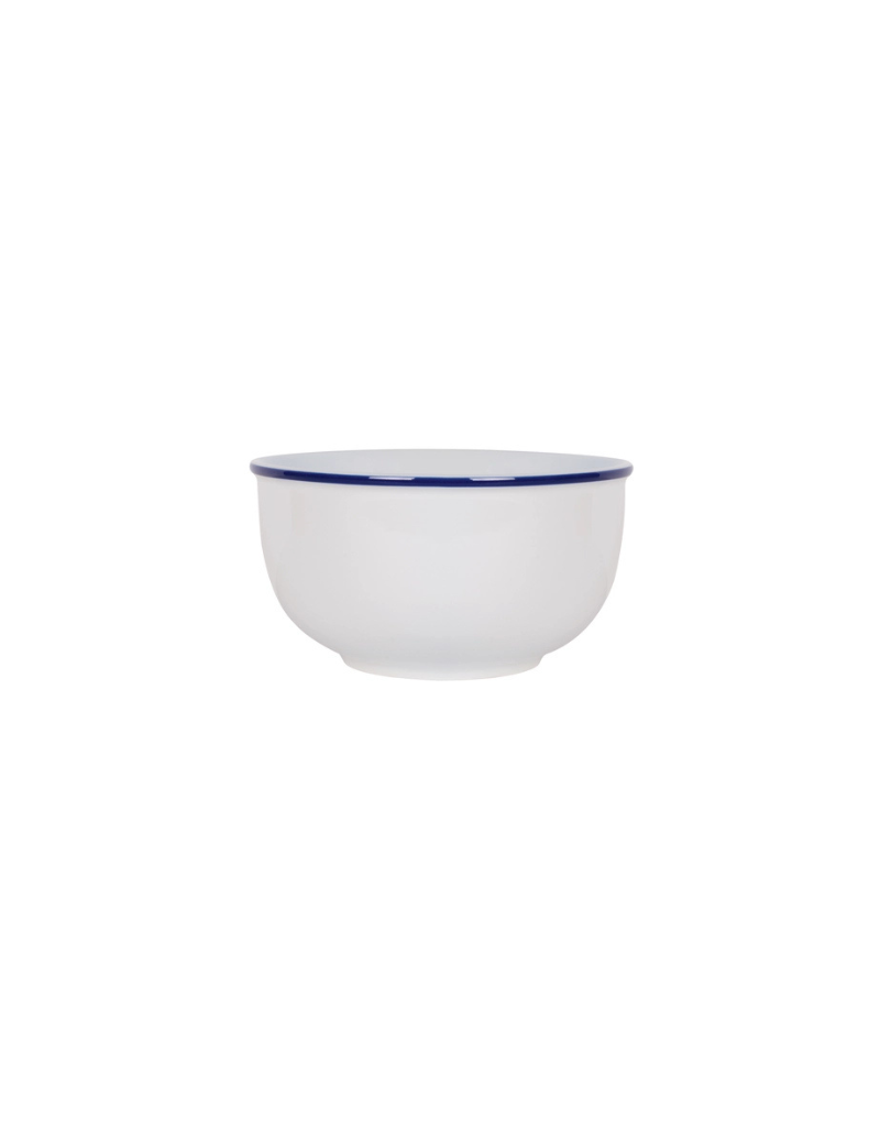 Bistro Blue Band 12pc Porcelain Dinnerware Set