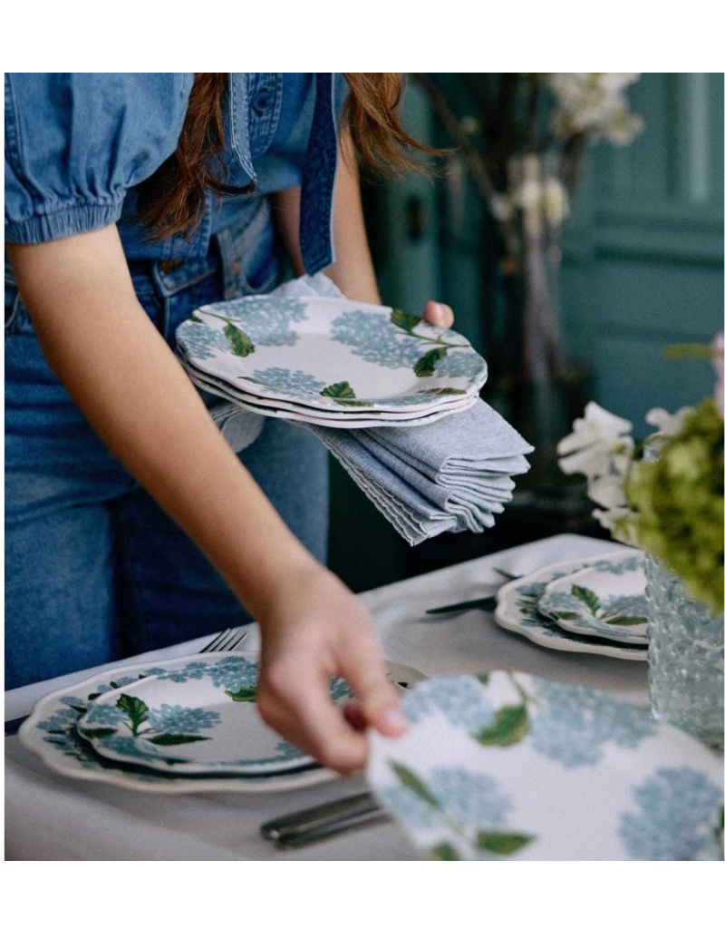 Hydrangea Melamine Dessert Plates (Set of 4)