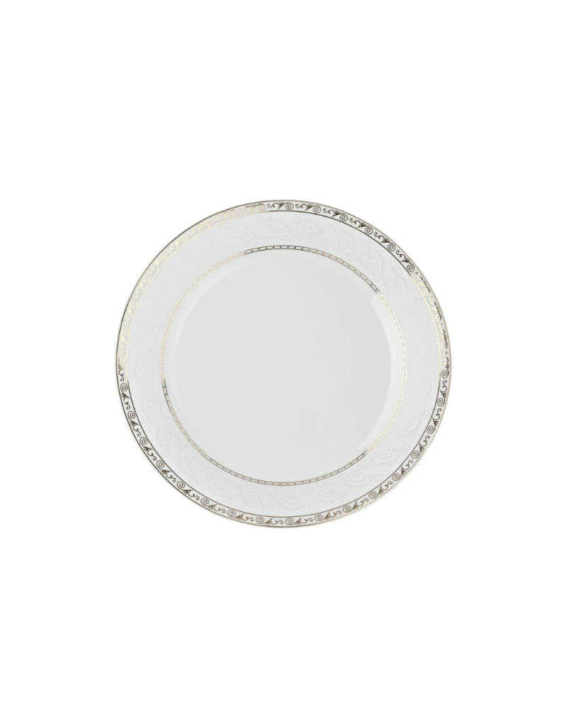 Gold Serif 32pc Porcelain Dinnerware Set