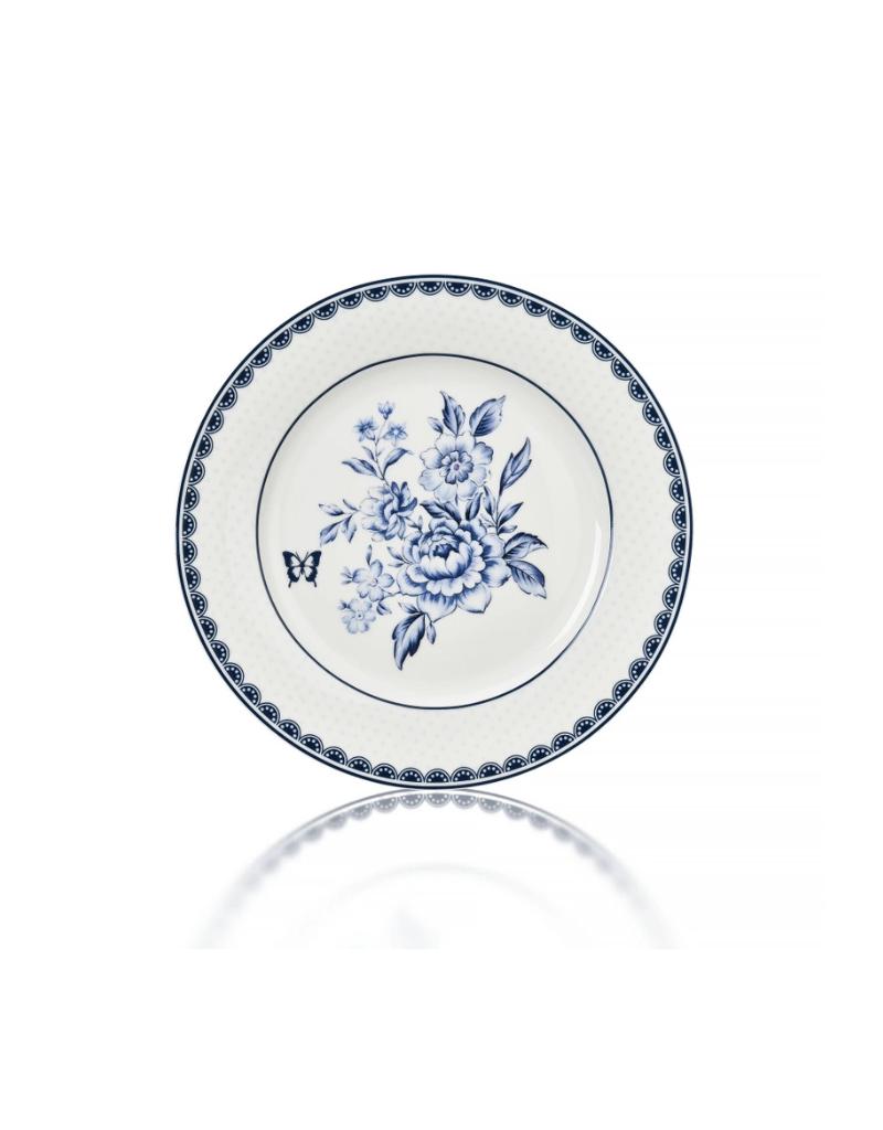 Vintage Indigo 24pc Porcelain Dinnerware set