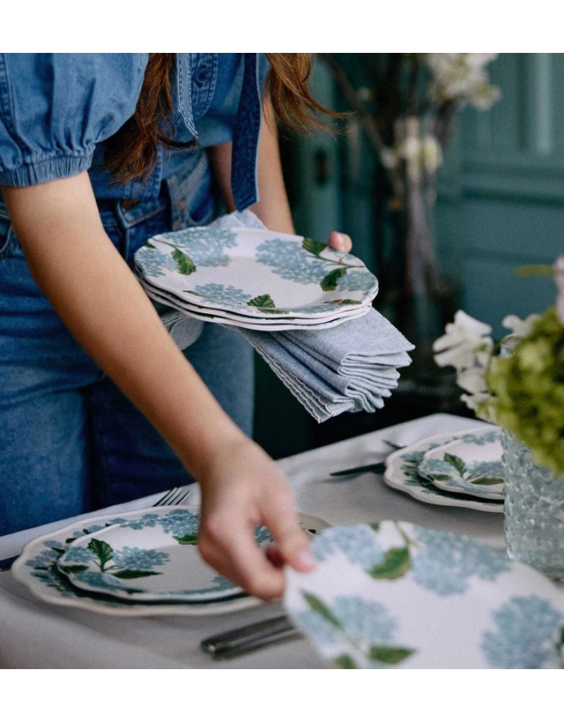 Hydrangea Melamine Dinner Plates (Set of 4)