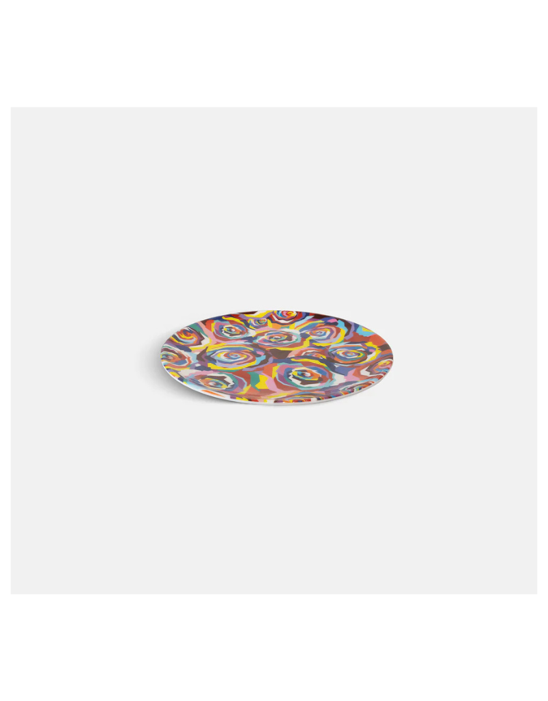 Elizabeth Sutton Collection: Multicolored Roses 12pc Melamine Dinnerware Set