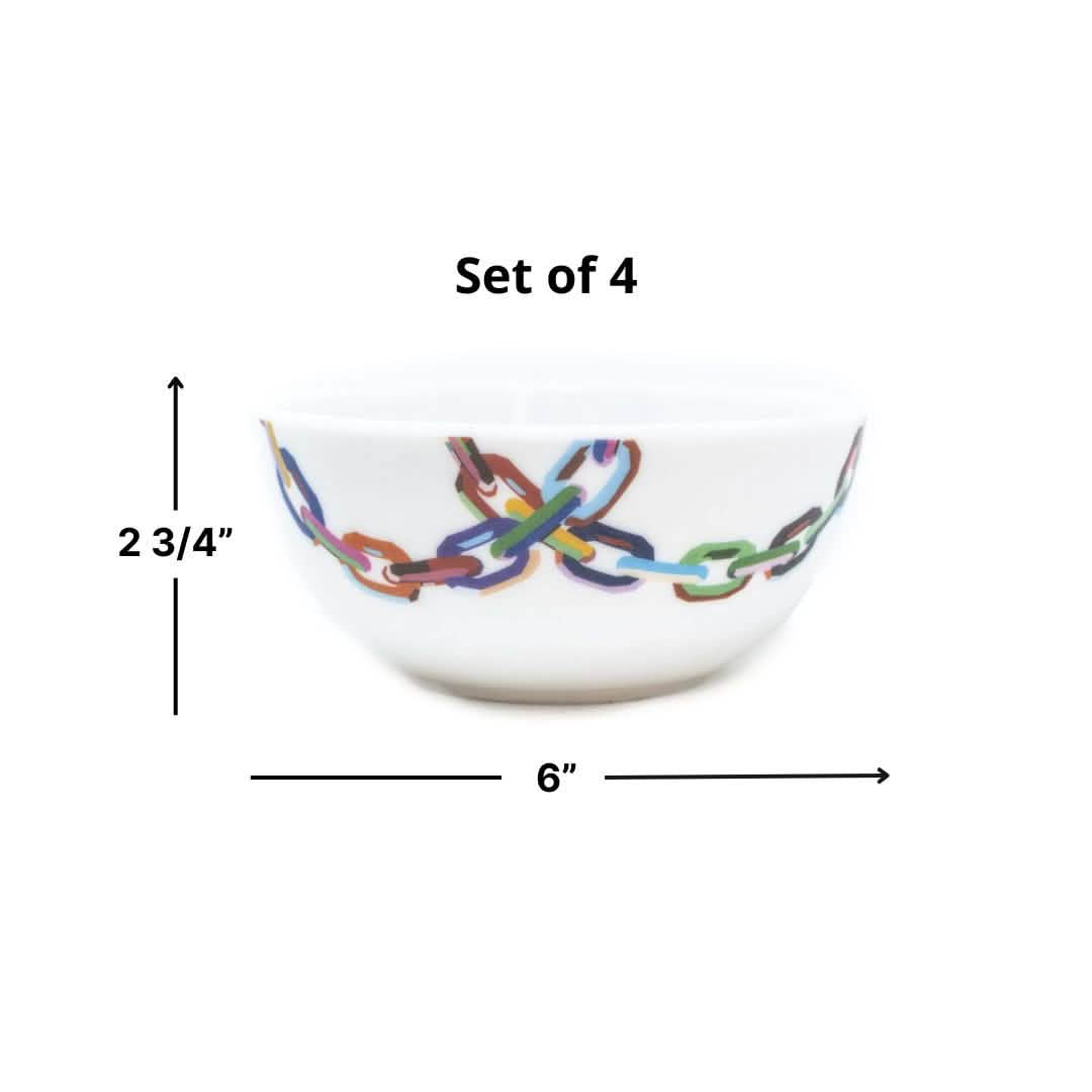 Elizabeth Sutton Collection: Large Chain Link Melamine Bowl Set