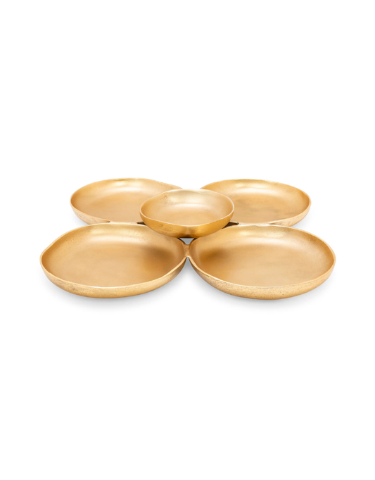 Gold Metal 5 Cluster Bowl