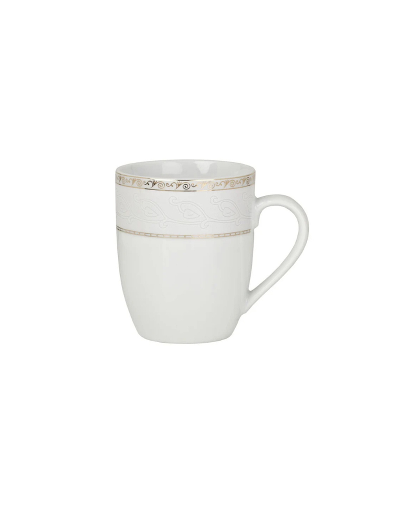 Gold Serif 32pc Porcelain Dinnerware Set