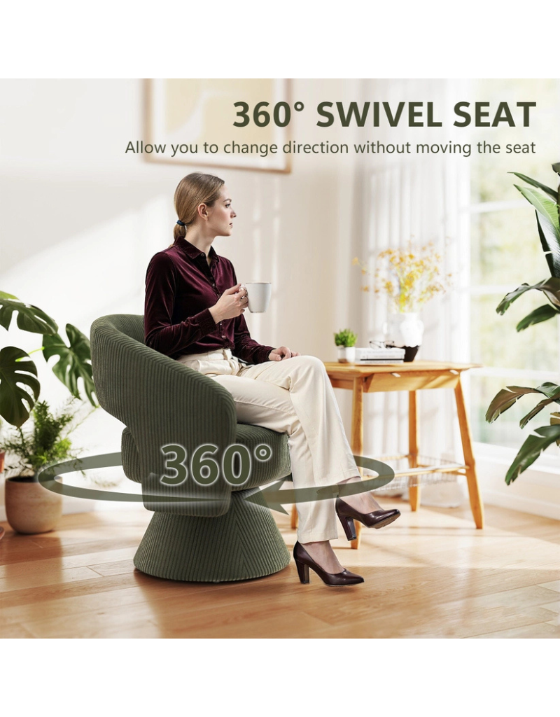Swivel Barrel Accent Chair