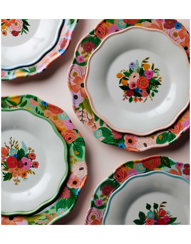 Garden Party Melamine Dessert Plates (Set of 4)