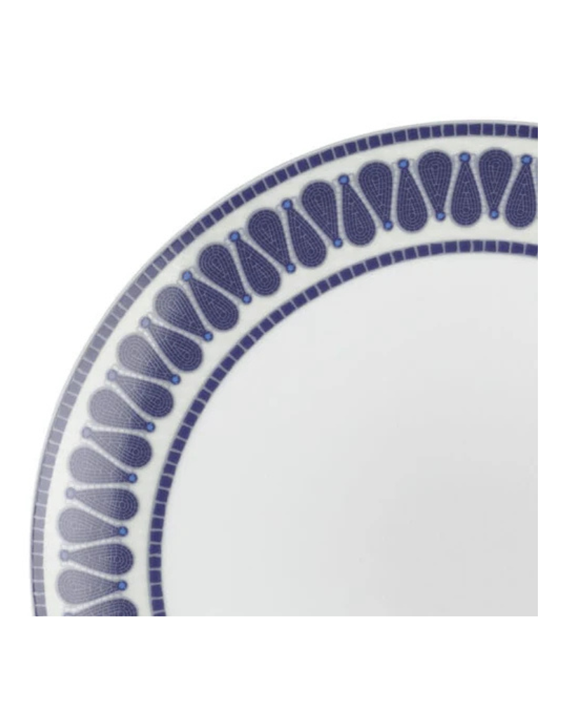 Dolly Parton Jeweled Mosaic Blue Butterfly 12Pc Porcelain Dinnerware Set