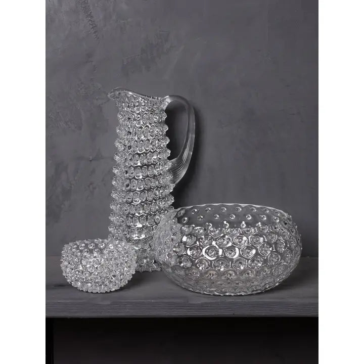 High Clear Hobnail Pitcher