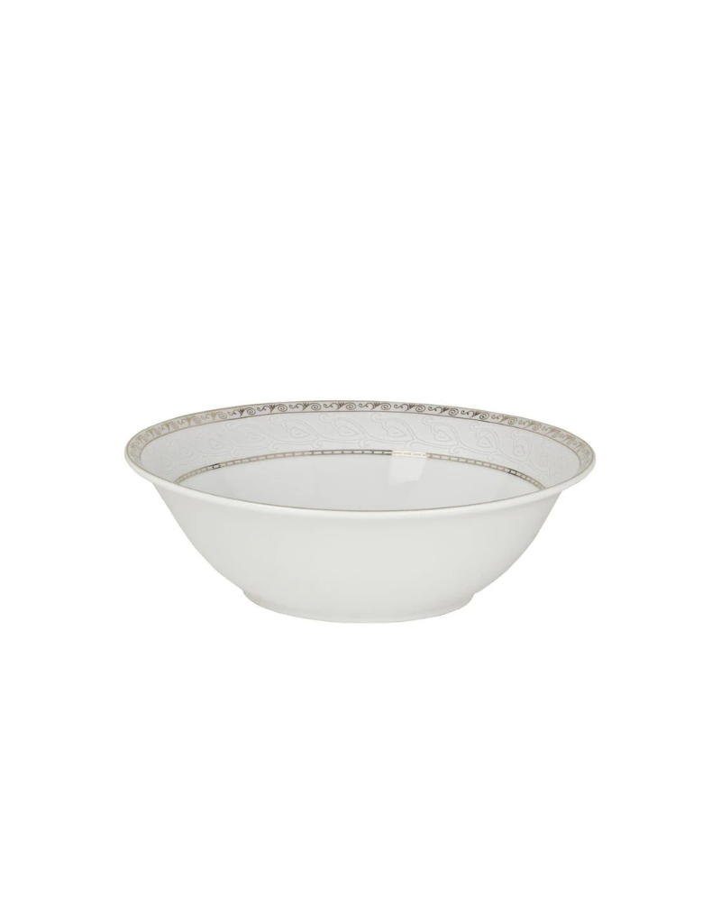 Gold Serif 32pc Porcelain Dinnerware Set