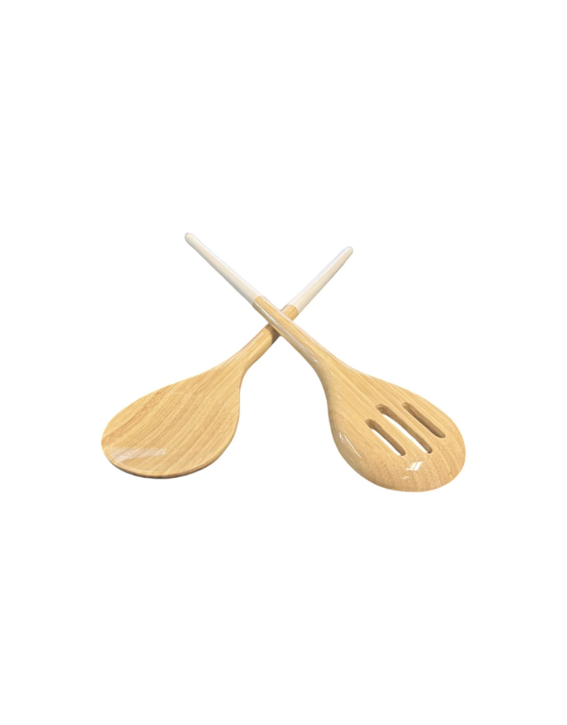 Bamboo Mixing Bowl with Salad Server Set