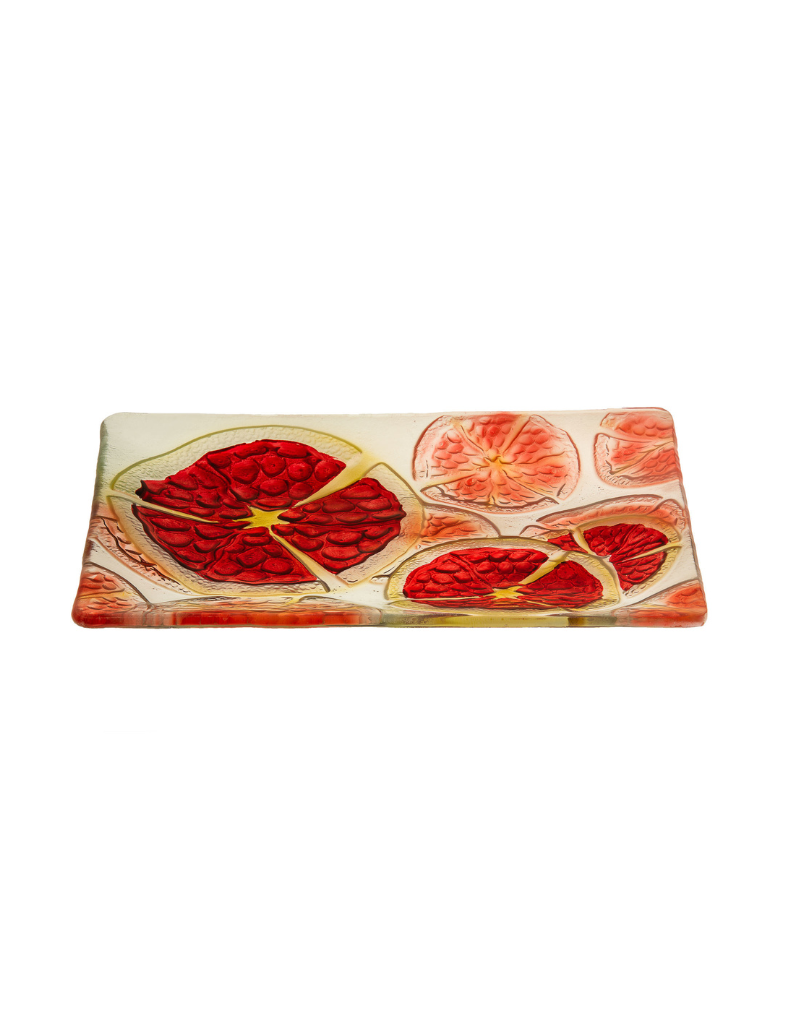 Glass Pomegranate Platter