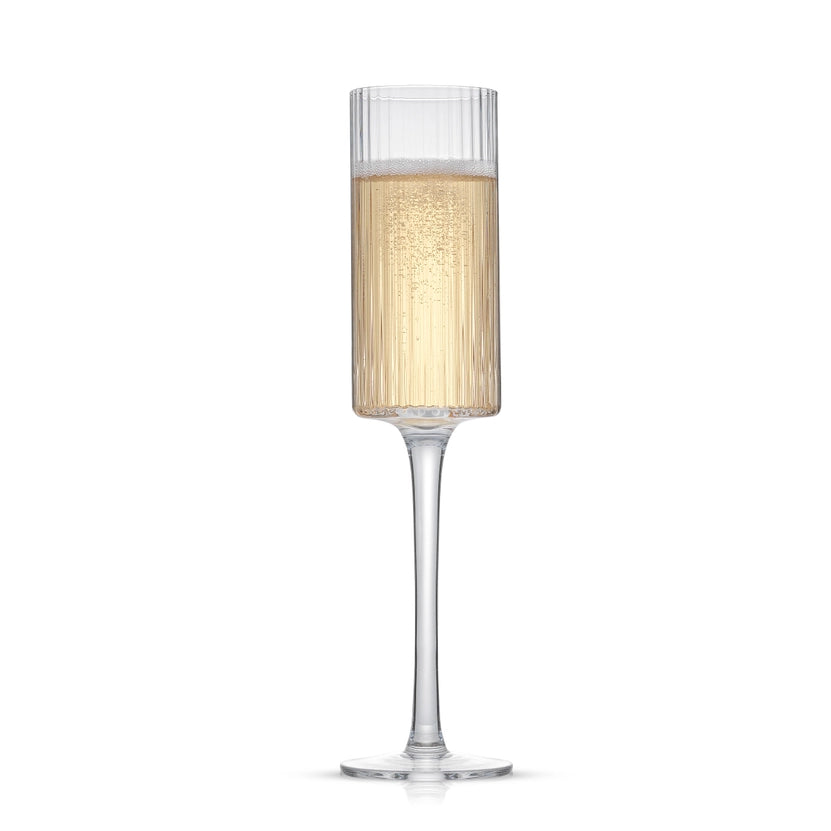 Elle Fluted Cylinder Champagne Glass Set