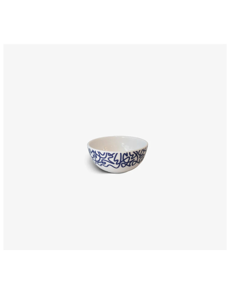 Elizabeth Sutton Collection:: Navy Squiggle 12pc Melamine Dinnerware Set