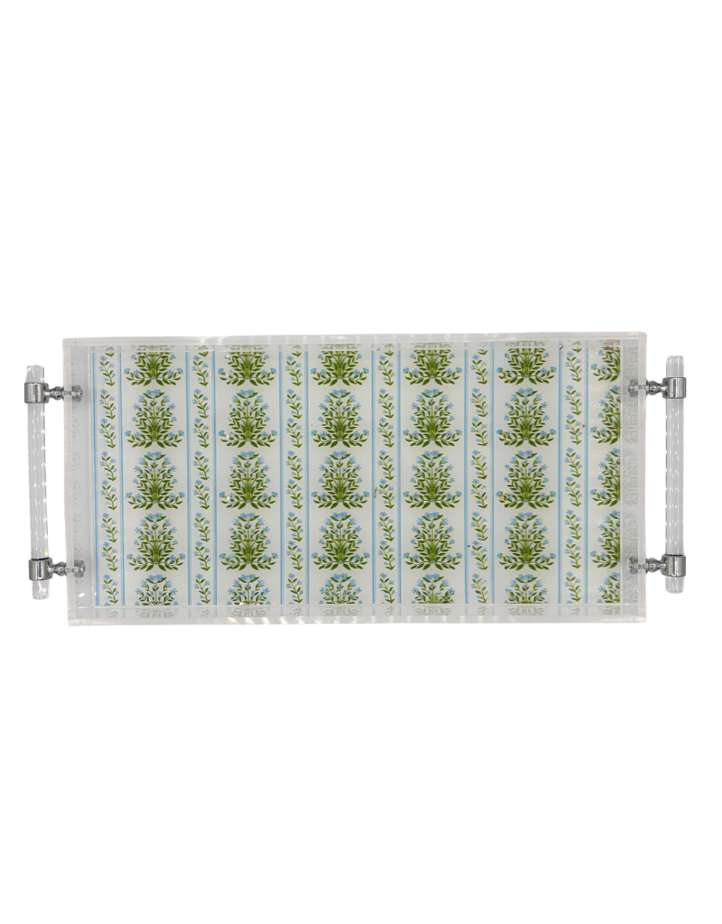 8x16 Acrylic Tray with Handles - French Garden