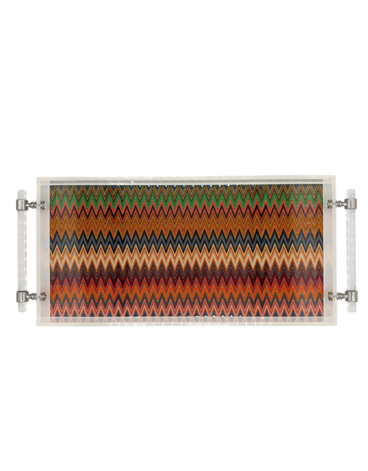 8x16 Acrylic Tray with Handles - Technicolor