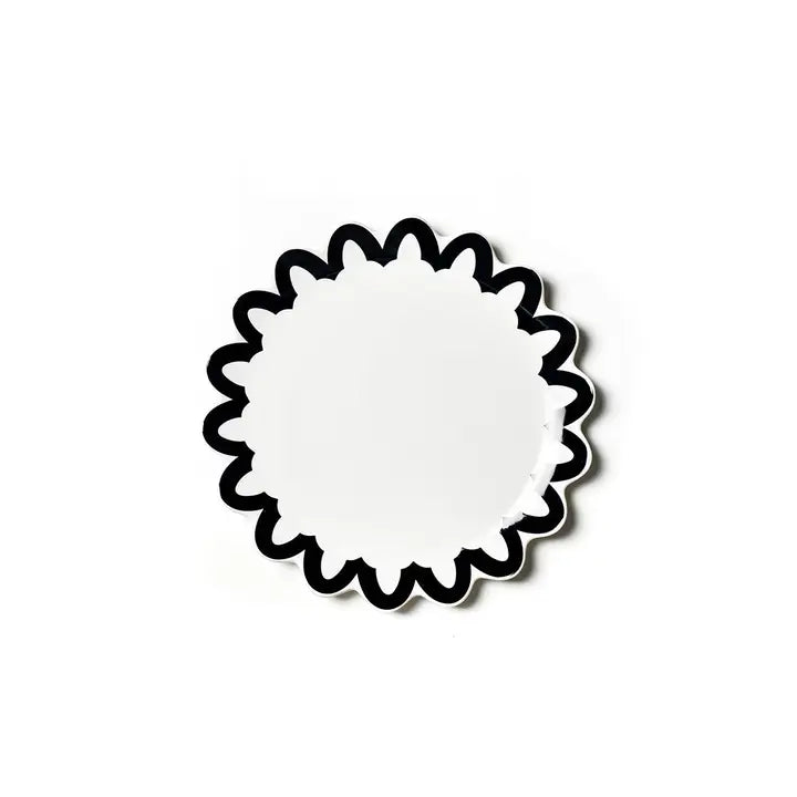 Black Arabesque Scallop Plate