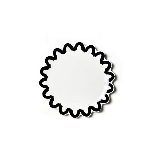 Black Arabesque Scallop Plate