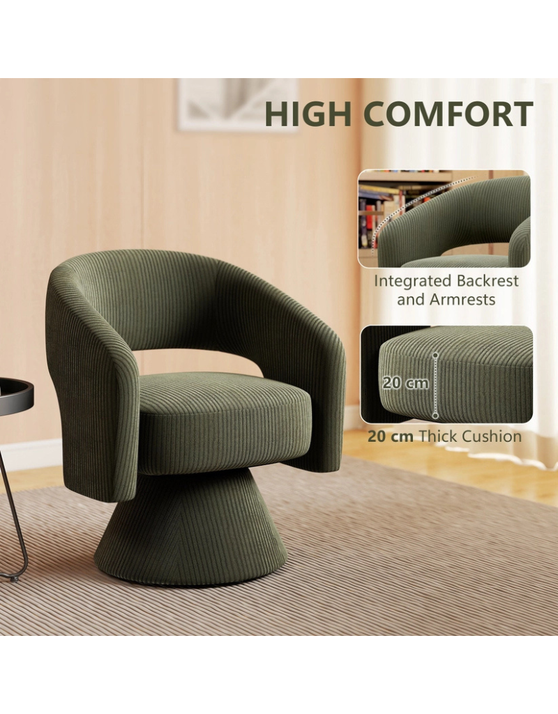 Swivel Barrel Accent Chair