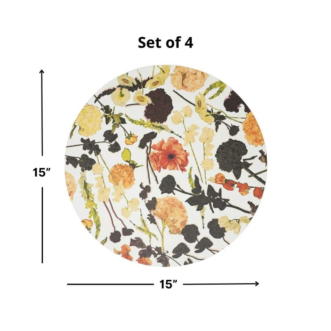 Elizabeth Sutton Collection: Auburn Bouquet Vinyl Placemat Set