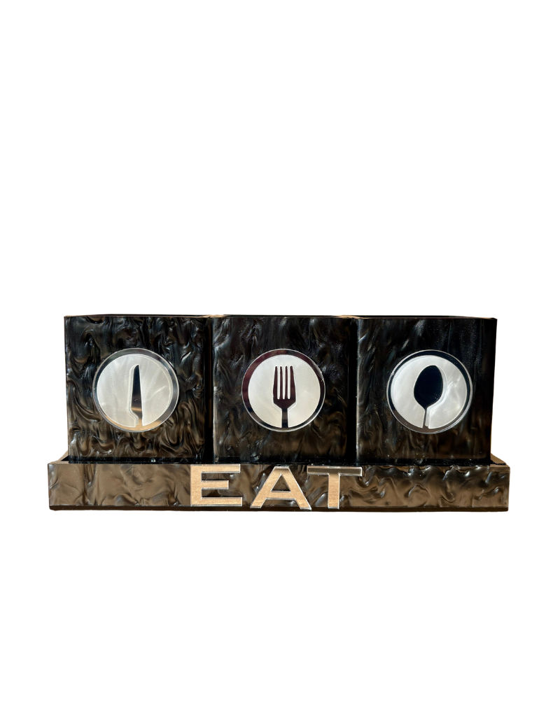Black Acrylic Silverware Caddy Sets