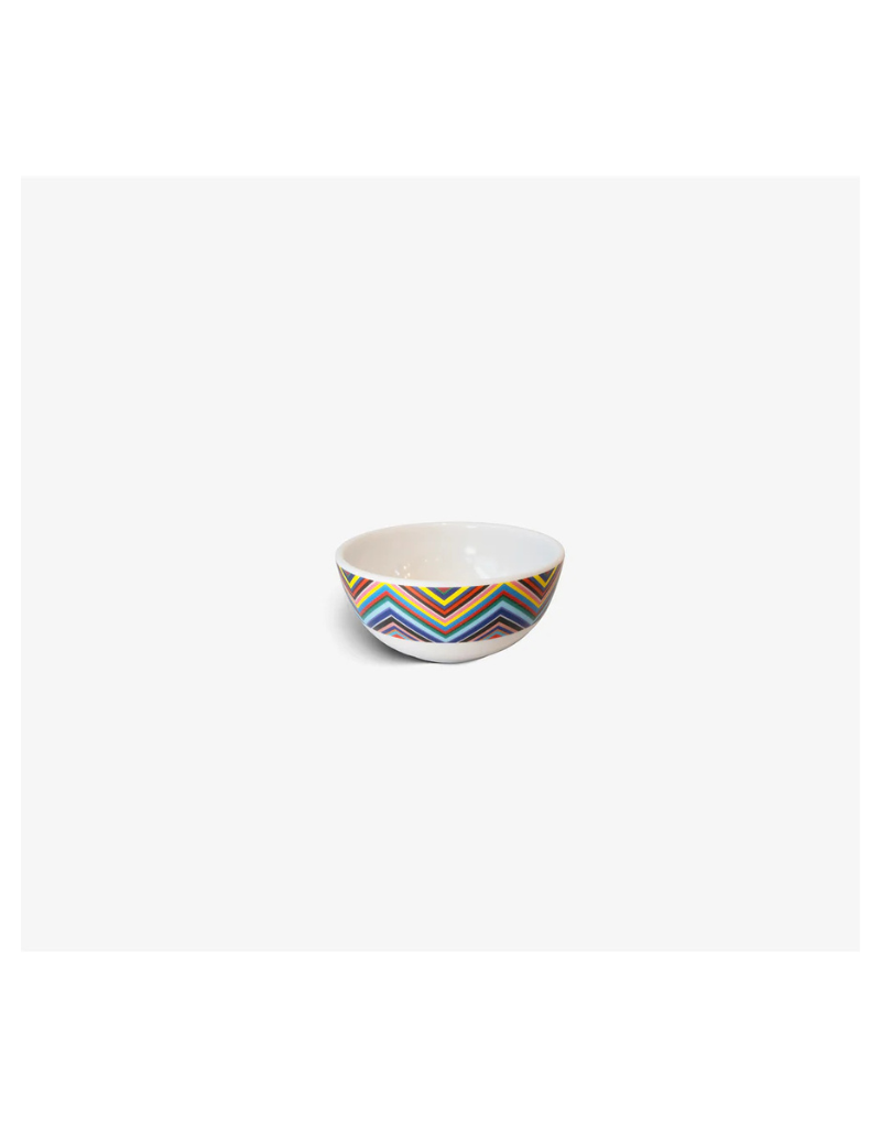 Elizabeth Sutton Collection: Multicolored Zig Zag 12pc Melamine Dinnerware Set