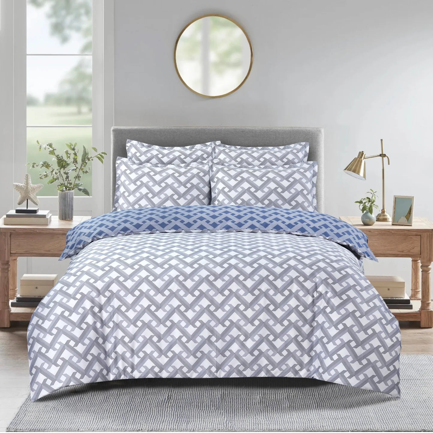 Diamond Braid- Blue/Grey