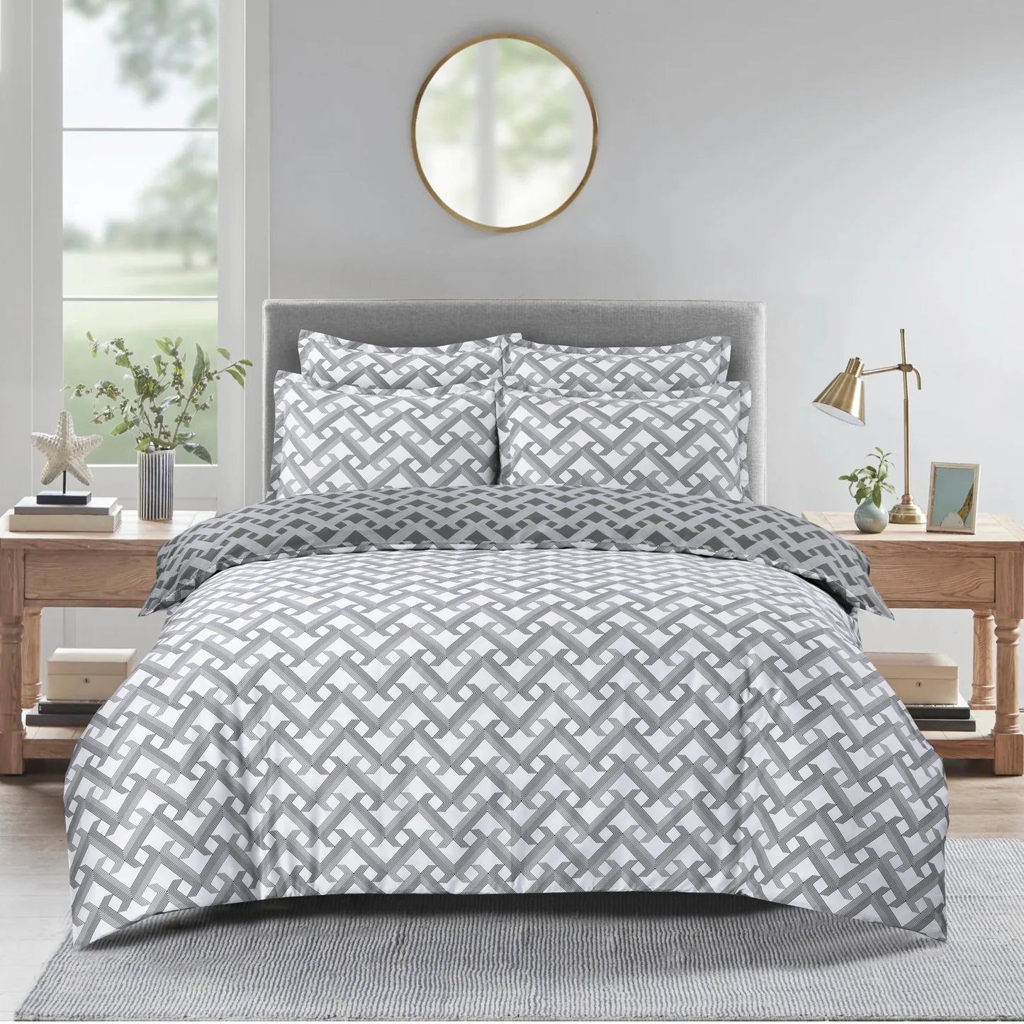 Diamond Braid- Grey/Dark Grey