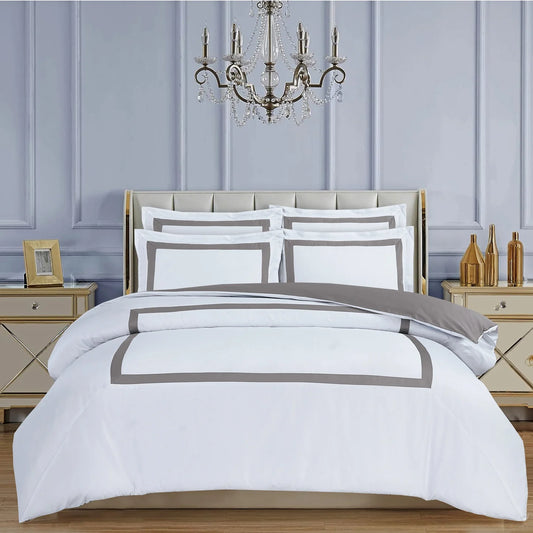 Province Hotel Collection - White with Taupe Tape