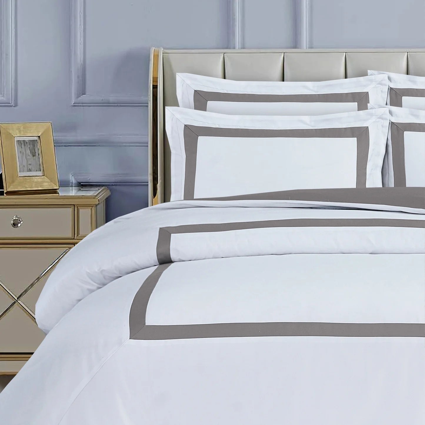 Province Hotel Collection - White with Taupe Tape