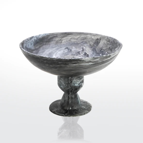 Large Resin Swirl Footed Bowls